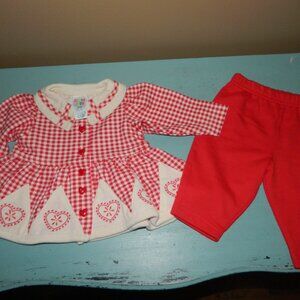 Vintage Class Club Baby 2 pc Girl Outfit Size 3M (EE-36)